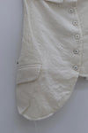 marc le bihanless strap jacket 2643 off White rice white